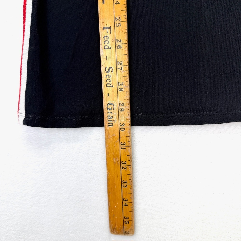 Brandy Melville Mini Dress Womens One Size Black Red White Side Stripe Italy - Picture 9 of 9